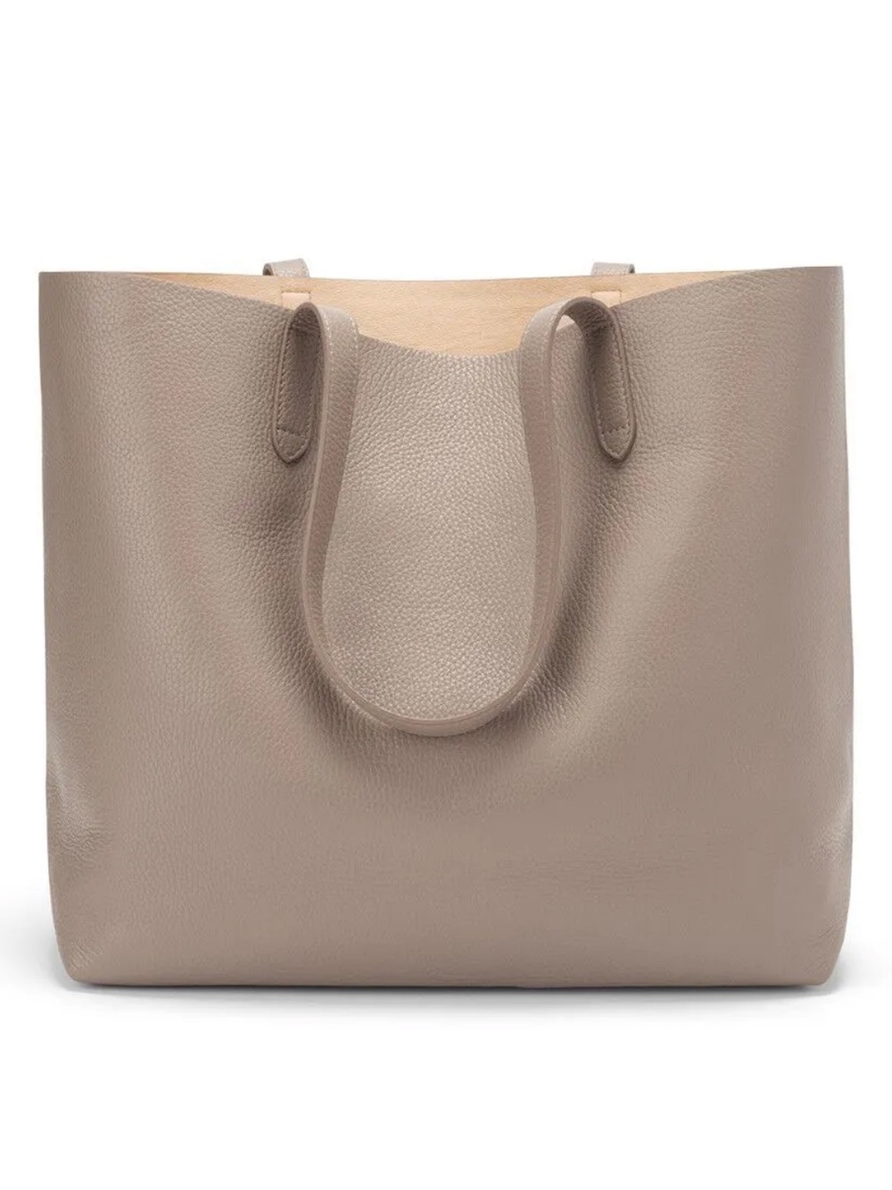 Cuyana Classic Structured Leather Tote- Stone/Blush